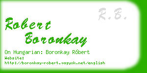 robert boronkay business card