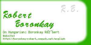 robert boronkay business card